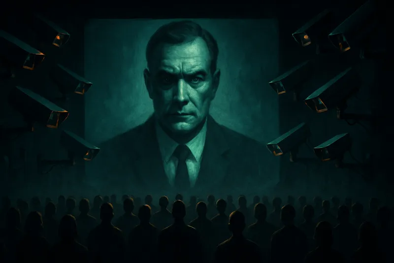 Illustration of the Big Brother Is Watching trope