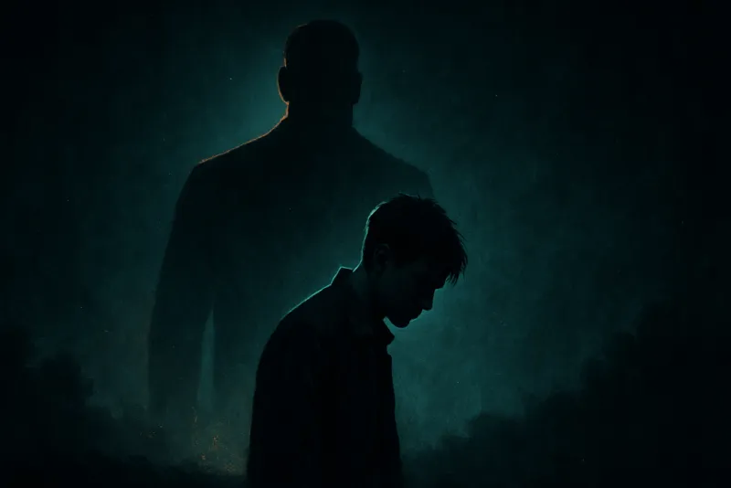 Illustration of the A Parent's Shadow trope